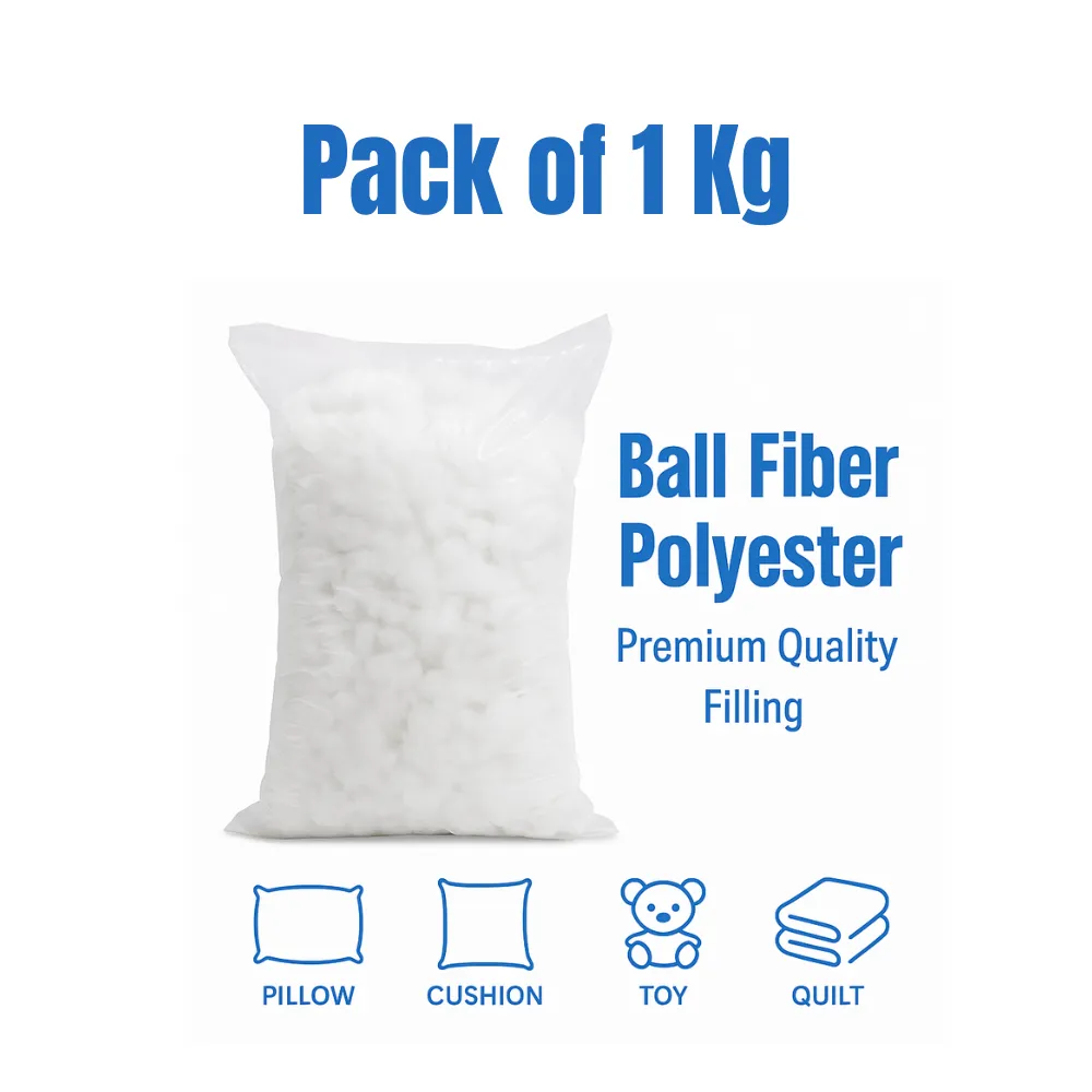 Ball Fiber Polyester Filling Pack of 1 Kg Ball Fiber Polyester Filling Pack of 1 Kg