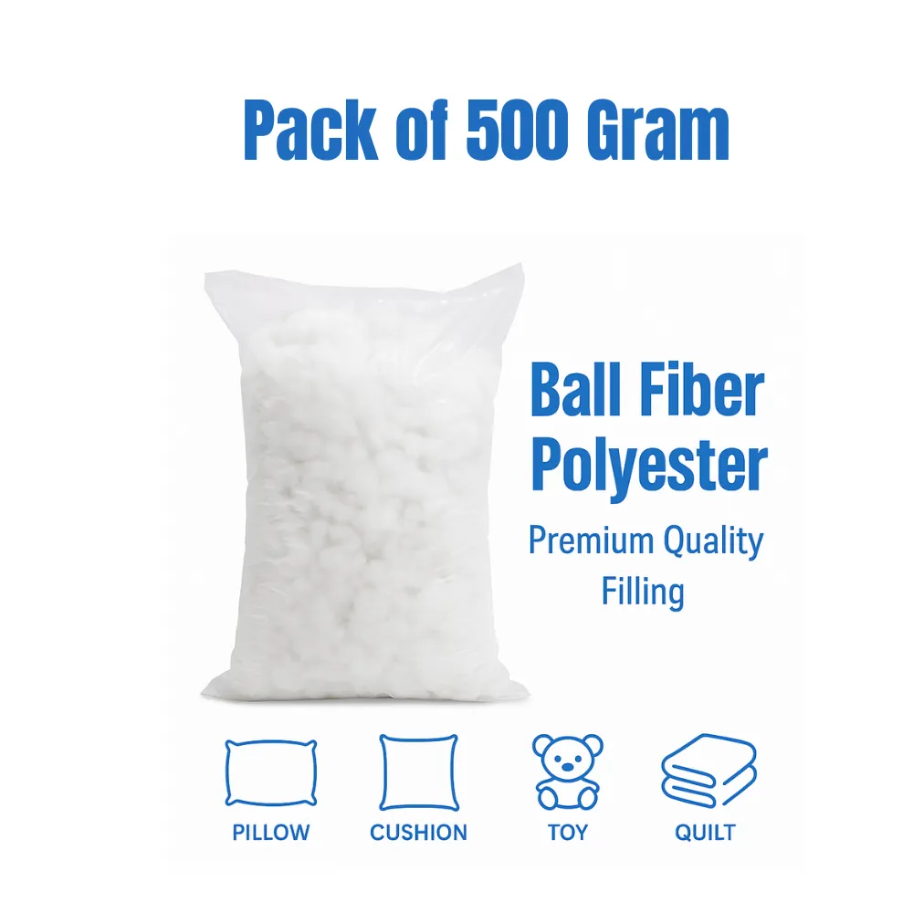 Ball Fiber Polyester Filling Pack of 500 Gram Ball Fiber Polyester Filling Pack of 500 Gram