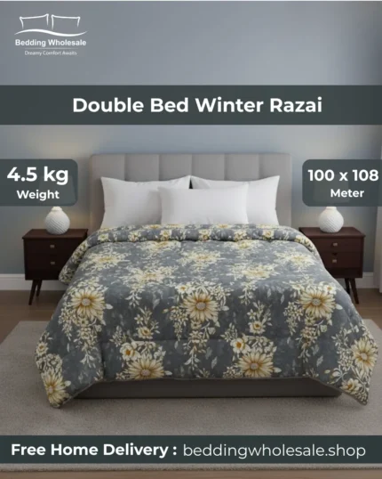 Snow Comfort Gray Winter Razai